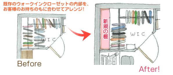 クローゼットのリフォーム