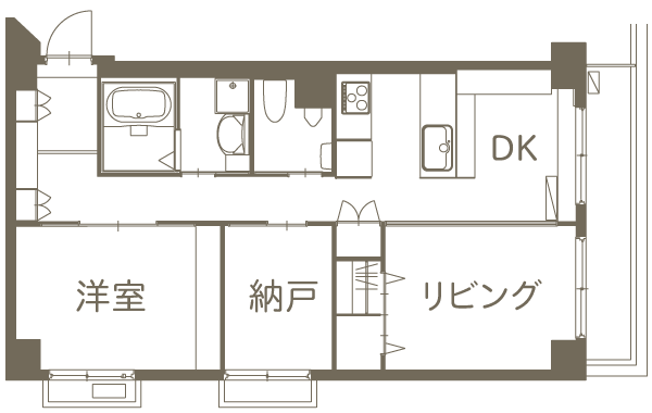 リフォーム前の間取り