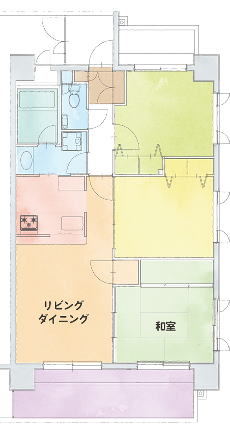 リフォーム前の間取り