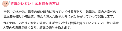 結露対策にガイナ